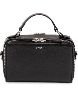 Fendi Leather Tote Bag - Black