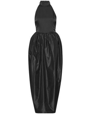 ROTATE BIRGER CHRISTENSEN 'Satin Taffeta Maxi' Dress - Black