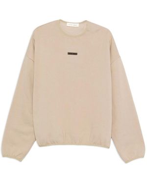 Fear Of God Logo-Plaque Cotton Sweatshirt - Natural