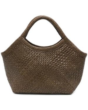 IBELIV Medium Pure Woven-Leather Tote Bag - Brown