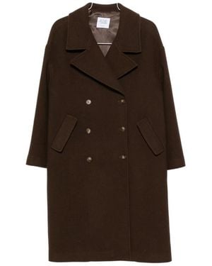 LE SULLY STUDIO Double-Breasted Notched-Lapel Coat - Brown