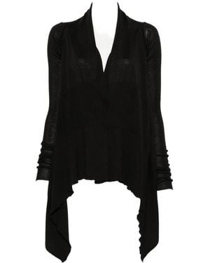 Rick Owens Asymmetric Long-Sleeve Cardigan - Black