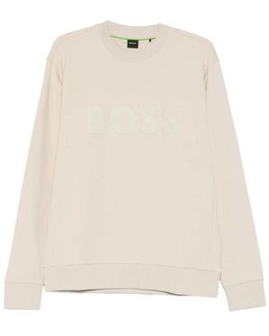 BOSS Logo-Detail Sweatshirt - Natural