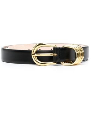 DEHANCHE Hollyhock Leather Belt - Black