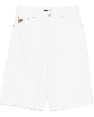 Lois Camille Logo Patch Shorts - White