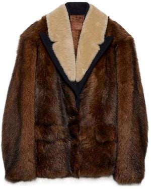 Prada Shearling Coat - Brown