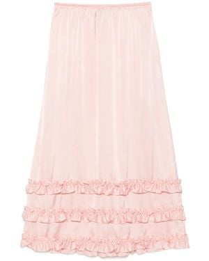 Simone Rocha Ruffled Tiered Maxi Skirt - Pink