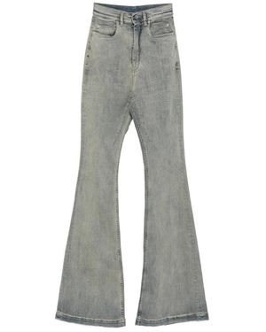 Rick Owens High-Waisted Flared Jeans - Gray