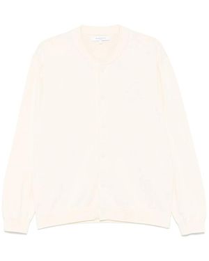 Maison Kitsuné Bold Fox Head-Embroidered Cardigan - White