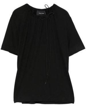 Simone Rocha Bow-Detail T-Shirt - Black