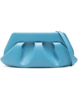 The Moire Gathered Clutch Bag - Blue