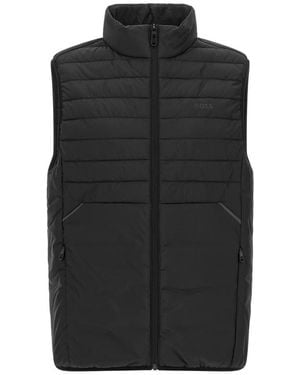 BOSS Urbanex Water-Repellent Gilet With Decorative Reflective Accents - Black