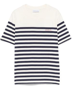Maison Labiche Striped Cotton T-Shirt - Blue