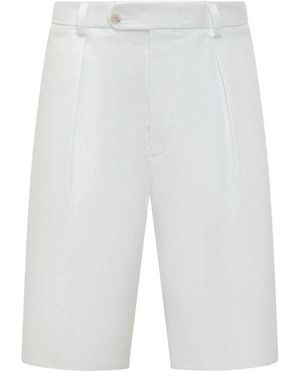 Beckham X Boss X David Beckham Pleated Shorts - White