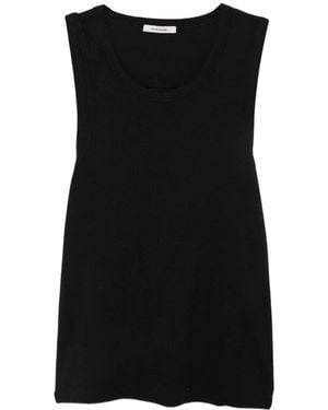 Entire studios Ribbed-Knit Tank Top - Black