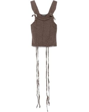 Ann Demeulemeester Kris Knitted 3-Holes Top in Black | Lyst UK Ann Demeulemeester Kris Knitted 3-Holes Top in Black | Lyst UK