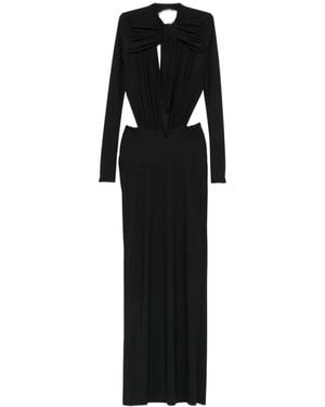 Amazuìn Denise Cut-Out Ruched Maxi Dress - Black