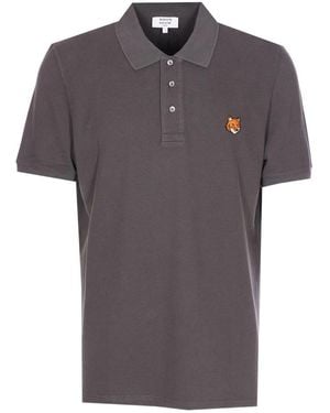 Maison Kitsuné Cotton Polo Shirt - Gray
