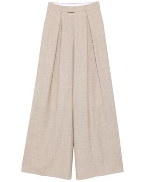 Berwich Nina Pleated Pants - Natural