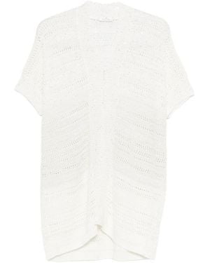 Panicale Short-Sleeve Cardigan - White