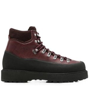 Diemme Lace-Up Paneled Boots - Brown