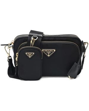 Prada Top-Zip Cross Body Bag - Blue