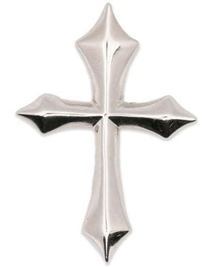 LAG World Gothic Cross Earring - White