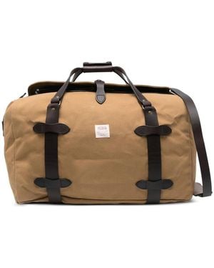Filson Leather-Trim Cotton Duffle Bag - Brown