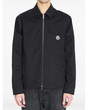 Moncler Zip-Up Shirt Jacket - Black