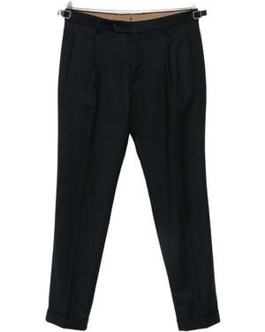 Berwich Retrolong Belt-Loops Trousers - Black