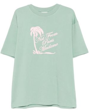 Drole de Monsieur Not From Paris Madame T-Shirt - Green