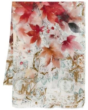 D'Aniello Leaf-Print Scarf - Multicolor