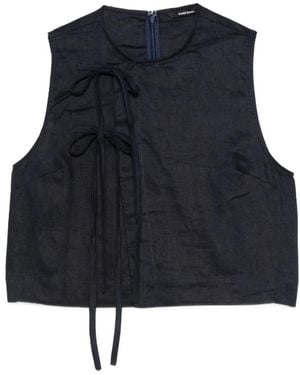 Bondi Born Tie Detail Sleeveless Top - Blue