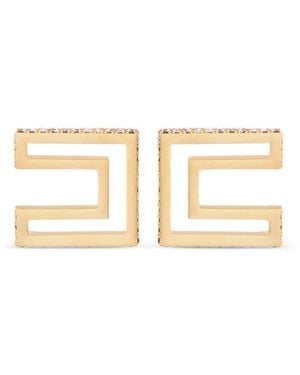 Elisabetta Franchi Logo-Motif Earrings - Natural
