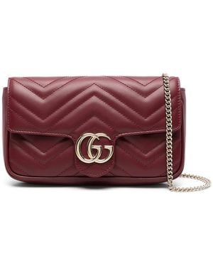Gucci Mini Marmont Cross Body Bag - Red