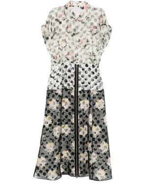 Fendi Floral-Print Midi Dress - Multicolor