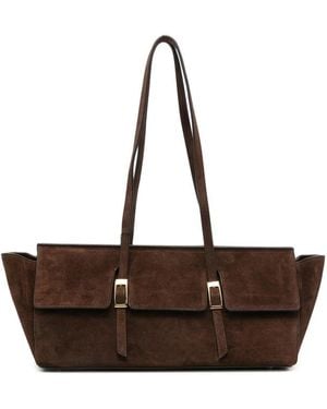 Elleme Large Le Bateau Buckle-Detail Shoulder Bag - Brown