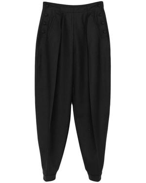 DARKPARK Taylor Button-Embellished Pleated Pants - Black