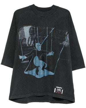 RIVINGTON roi Rebis Graphic-Print Oversized T-Shirt - Black