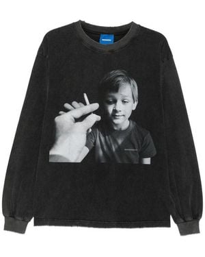DAGGER Graphic-Print Long-Sleeve T-Shirt - Black