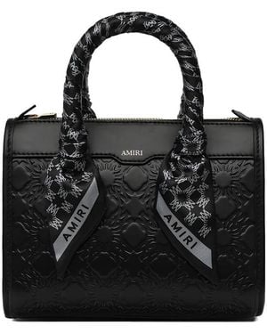 Amiri Ma Quad Micro Triangle Embossed Tote Bag - Black