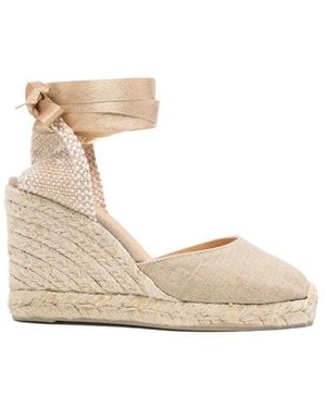 Castañer Tie Fastening Wedge Heel Shoes - Natural