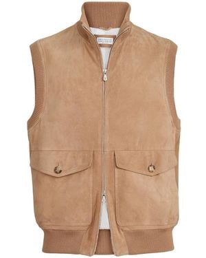 Brunello Cucinelli Neutrals Jackets - Natural