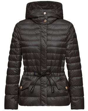 Moncler Raies Hooded Quilted Jacket - Black