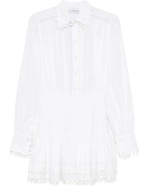 LES FILLES D'EVA Lace-Trim Mini Dress - White