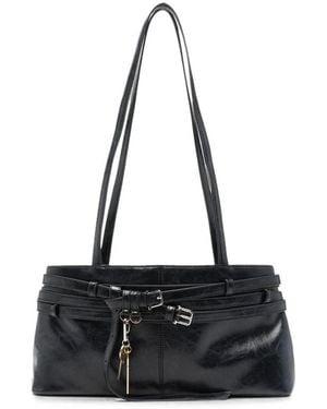 OSOI Brocle Buckled Leather Shoulder Bag - Black