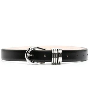 DEHANCHE Hollyhock Leather Belt - Black