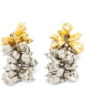 Dries Van Noten Metallic-Effect Drop Earrings