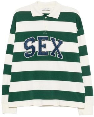 Carne Bollente Striped-Pattern Polo Shirt - Green