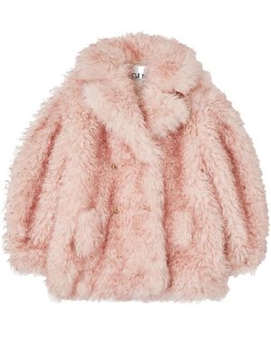 Ganni "Faux Fur" Coat - Pink